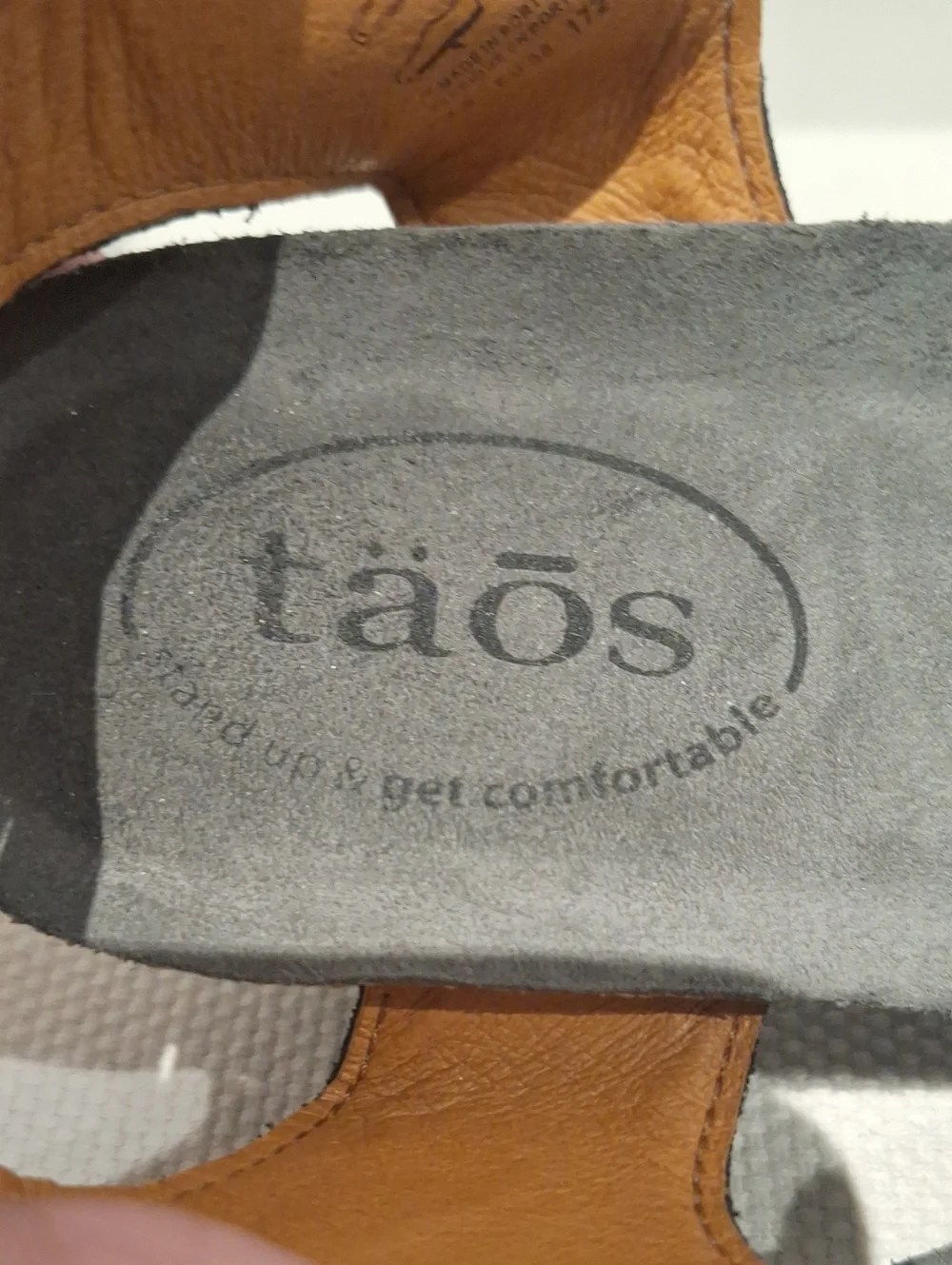 Taos Carousel 2 Black Leather Two-Strap Wedge Sandals With Silver Medalion